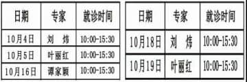 徐州市三院名醫(yī)館 省級專家10月份來徐日程安排